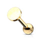 1 Knorpel Ohrstecker Flat Top Rund Cartilage Labret Piercings Tragus viele Farben Edelstahl Schraubverschluss Steg 6,5/1,2mm