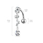 Bauchnabelpiercing Kristall Blasen-Anhänger Nabelpiercing Chirurgenstahl Bananabell Silber Regenbogen Clear Bunt Stab 1,6/10mm