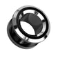 Ohrtunnel Schwarz Silber Rand Chirurgenstahl Ohrpiercing Ohrschmuck Plug Screw Fit Schraubverschluss 8-25mm