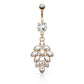 Bauchnabelpiercing Traube 1,6mm 10mm Nabelpiercing Edelstahl Chirurgenstahl Bananabell Zirkonia Silber Gold Roségold Clear