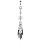 Bauchnabelpiercing Lange Anhänger Tropfen Blumen Rebe 1,6mm 10mm Stab Nabelpiercing Edelstahl Chirurgenstahl Bananabell Zirkonia