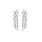 1 Paar Ohrklemmen KRISTALLBOGEN 19 x 3mm Set Ohrringe Ohrclip Ohrstecker Chirurgenstahl Silber Gold Roségold viele Farben