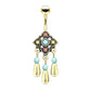 Bauchnabelpiercing AZTEKEN-Design Nabelpiercing Chirurgenstahl Bananabell Gold Silber viele Farben Stab 1,6/10mm