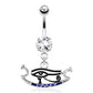 Bauchnabelpiercing KELTISCHER Knoten Anhänger 1,6mm 10mm Nabelpiercing Chirurgenstahl Bananabell Zirkonia Karat Gold Silber