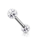 Brustwarzenpiercing 2 Pavé Kristall-Kugeln 5/6mm Brustpiercing Nippelpiercing Chirurgenstahl Stab 12/16mm