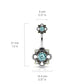 Bauchnabelpiercing Filigrane Blume 6 Zirkonia Nabelpiercing Chirurgenstahl Bananabell viele Farben Stab 1,6/10mm