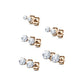 5 Paar Ohringe Runder Zirkonia 3mm 4mm 5mm 6mm 7mm Ohrringe Ohrstecker Chirurgenstahl Silber Gold Schwarz