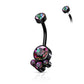 Bauchnabelpiercing Cluster Kristalle Rund Nabelpiercing Chirurgenstahl Bananabell viele Farben Stab 1,6/10mm