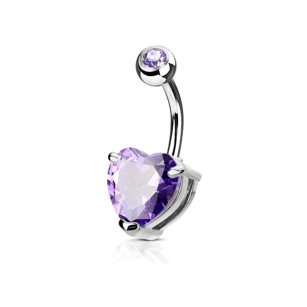 Bauchnabelpiercing 1,6mm 10mm Herz 7mm Nabelpiercing Edelstahl Chirurgenstahl Bananabell Zirkonia Gold Silber Roségold