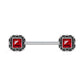 Brustwarzenpiercing Vintage Zirkonia-Quadrat Brustpiercing Nippelpiercing Chirurgenstahl viele Farben Stab 1,6/14mm