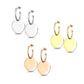 1 Paar Damen Ohrstecker Ring Anhänger runde Platte Ohrringe Chirurgenstahl Steckerverschluss Silber Gold Roségold