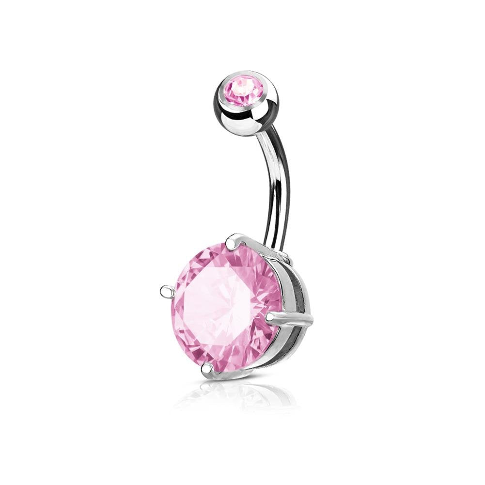 Bauchnabelpiercing 1,6mm 8mm Kugel 5mm Nabelpiercing Edelstahl Chirurgenstahl Bananabell Zirkonia Gold Silber Roségold
