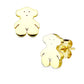 1 Paar Ohrringe Set Ohrstecker Edelstahl Chirurgenstahl Teddy Bär gold silber