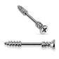 Schraube Brustwarzenpiercing Intimpiercing Brustpiercing Nippelpiercing Edelstahl HÄMATIT Gold Silber 1,6mm 11mm