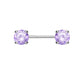 Brustwarzenpiercing 2 Grosse RUNDE ZIRKONIA Brustpiercing Nippelpiercing Edelstahl viele Farben Stab 1,6mm 12+mm
