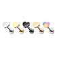 1 Knorpel Ohrstecker Flat Top Herz Cartilage Labret Piercings Tragus viele Farben Edelstahl Schraubverschluss Steg 6,5/1,2mm