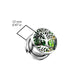 Ohrtunnel Silber Lebens-baum Opal-Glitzer Grün Chirurgenstahl Ohrpiercing Ohrschmuck Plug Screw Fit Schraubverschluss 8-16mm