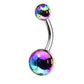 Bauchnabelpiercing Metallic Kugeln Nabelpiercing Chirurgenstahl Bananabell Acryl Silber Lila Blau Pink Weiß Regenbogen Stab 1,6/10mm
