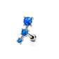 Knorpel Ohrstecker Dreifach Opal Cartilage Labret Piercings Tragus Silber Blau Weiß Grün Pink Lila Edelstahl Schraubverschluss