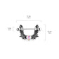 Brustwarzenpiercing Engels-flügel Kristall-Herz Silber Brustpiercing Nippelpiercing Intimpiercing Chirurgenstahl Stab 13mm