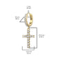 1 Paar Damen Creolen Ohrhänger Anhänger Kreuz Pavé Zirkonia Clear Ohrringe Ohrstecker Silber Gold