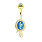 Bauchnabelpiercing Glitzer-Opal Schlange Nabelpiercing Chirurgenstahl Bananabell Silber Gold Weiß Pink Blau Stab 1,6/10mm