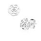 1 Paar Ohrringe Set Ohrstecker Edelstahl Chirurgenstahl Rose Blume clear Zirkonia gold silber