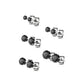 5 Paar Ohringe Runder Zirkonia 3mm 4mm 5mm 6mm 7mm Ohrringe Ohrstecker Chirurgenstahl Silber Gold Schwarz