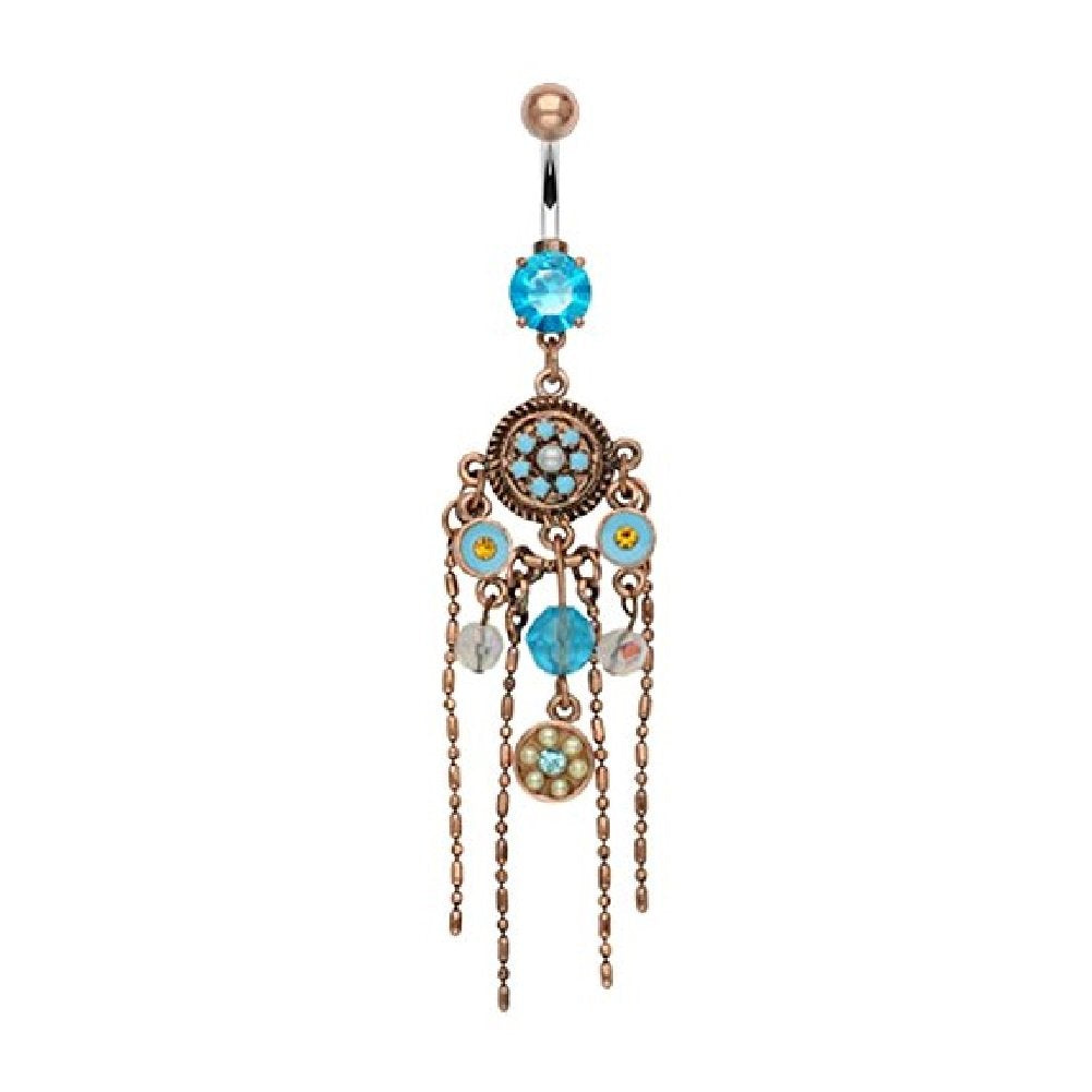 Bauchnabelpiercing Vintage-ANHÄNGER 1,6mm 10mm Nabelpiercing Edelstahl Chirurgenstahl Bananabell Zirkonia Opal Perlen