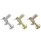 Knorpel Ohrstecker Kolibri Silber Gold Roségold Pavé Zirkonia Clear Piercings Chirurgenstahl Schraubverschluss Stab 6/8mm lang