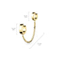 1 Knorpel Doppel-Creole Kette Cartilage Labret Piercings Tragus viele Farben Edelstahl Klick-Verschluss