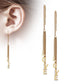 1 Paar Damen Ohrringe Durchzieher Ketten-Anhänger Wort LOVE Ohrringe Ohrstecker Chirurgenstahl Gold Roségold Silber