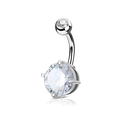 Bauchnabelpiercing 1,6mm 8mm Kugel 5mm Nabelpiercing Edelstahl Chirurgenstahl Bananabell Zirkonia Gold Silber Roségold