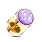Fake Ohrplug leuchtender Stein Opal-Effekt Ohrpiercing Ohrschmuck Chirurgenstahl Schraubverschluss viele Farben 8mm