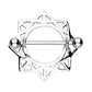 Schild Ring TRIBAL Brustwarzenpiercing Intimpiercing Brustpiercing Nippelpiercing Edelstahl Silber 1,6mm 19mm