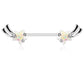Brustwarzenpiercing Stern-SCHNUPPE Brustpiercing Intimpiercing Edelstahl Glitzer-Opal Silber Gold Roségold Stab 1,6mm 14mm