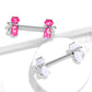 Brustwarzenpiercing Glitzer-Opal Katze Brustpiercing Nippelpiercing Chirurgenstahl Silber Pink Weiß Stab 1,6/14mm