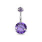 Bauchnabelpiercing GROSSER ZIRKONIA 1,6mm 10mm Nabelpiercing Chirurgenstahl Banabell viele Farben