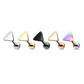 1 Knorpel Ohrstecker Flat Top Dreieck Cartilage Labret Piercings Tragus viele Farben Edelstahl Schraubverschluss Steg 6,5/1,2mm
