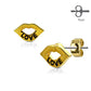 1 Paar Ohrringe Set Stecker Edelstahl Chirurgenstahl Lippen Love Liebe silber roségold gold