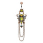 Bauchnabelpiercing Vintage-ANHÄNGER 1,6mm 10mm Nabelpiercing Edelstahl Chirurgenstahl Bananabell Zirkonia Opal Perlen