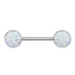 Brustwarzenpiercing Glitzer Steine Brustpiercing Nippelpiercing Chirurgenstahl Silber Multicolor Stab 1,6/14mm Stein 9mm