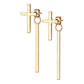 1 Paar Damen Ohrstecker Kreuz Anhänger Balken Ohrringe Chirurgenstahl Silber Gold Roségold