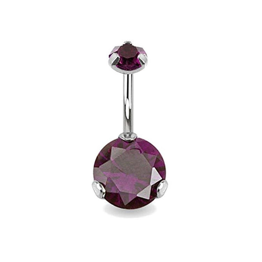 Bauchnabelpiercing GROSSER ZIRKONIA 1,6mm 10mm Nabelpiercing Chirurgenstahl Banabell viele Farben