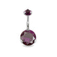 Bauchnabelpiercing GROSSER ZIRKONIA 1,6mm 10mm Nabelpiercing Chirurgenstahl Banabell viele Farben