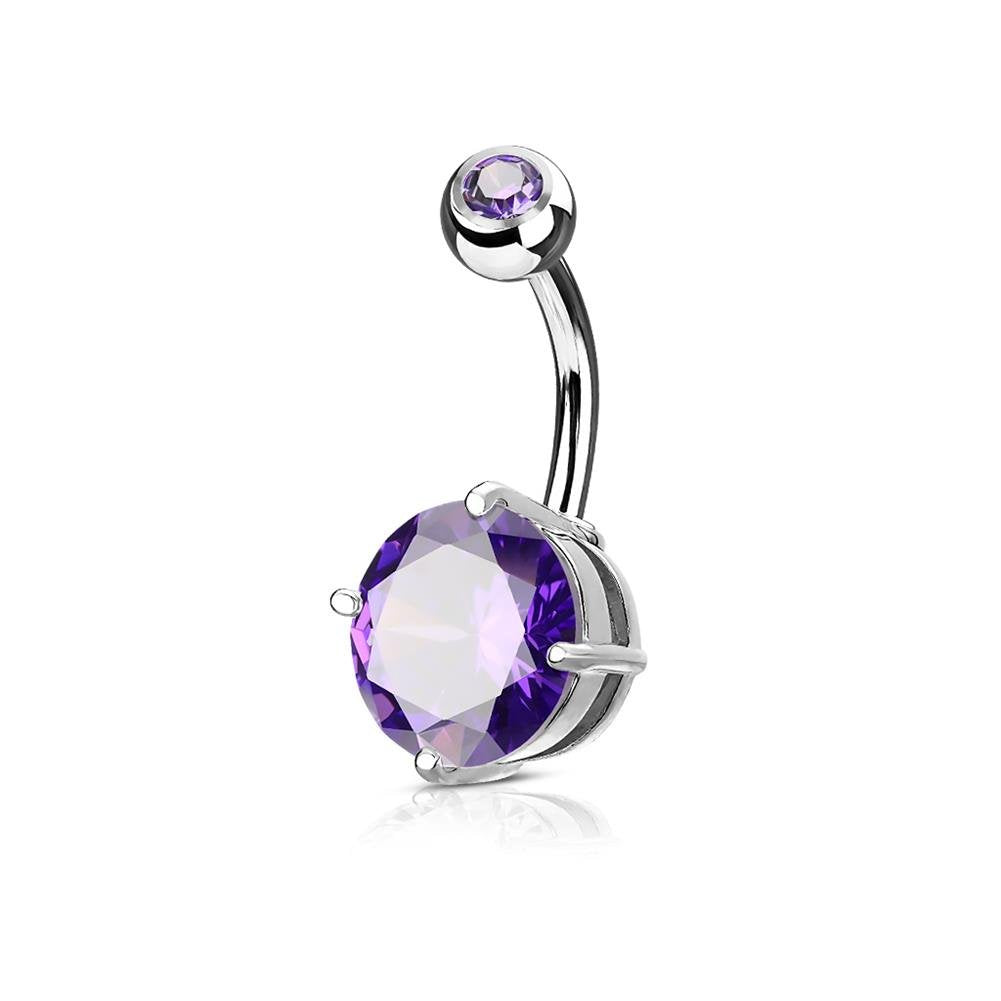 Bauchnabelpiercing 1,6mm 8mm Kugel 5mm Nabelpiercing Edelstahl Chirurgenstahl Bananabell Zirkonia Gold Silber Roségold