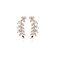 1 Paar Ohrklemmen BLÄTTER 21 x 3mm Set Ohrringe Ohrclip Ohrstecker Chirurgenstahl Zirkonia Silber Gold Roségold