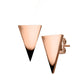 1 Paar funkelnde Ohrringe GROSSES DREIECK 7x11 mm 10x15 mm Ohrringe Ohrstecker Chirurgenstahl Set Silber Roségold Gold