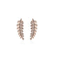 1 Paar Ohrklemmen OLIVEN-BLÄTTER 21 x 3mm Set Ohrringe Ohrclip Ohrstecker Chirurgenstahl Zirkonia Silber Gold Roségold