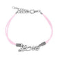 Wickelarmband Love Länge 240mm Breite 1,51mm verstellbar Karabinerverschluss Kunstleder Edelstahl Seil Unisex